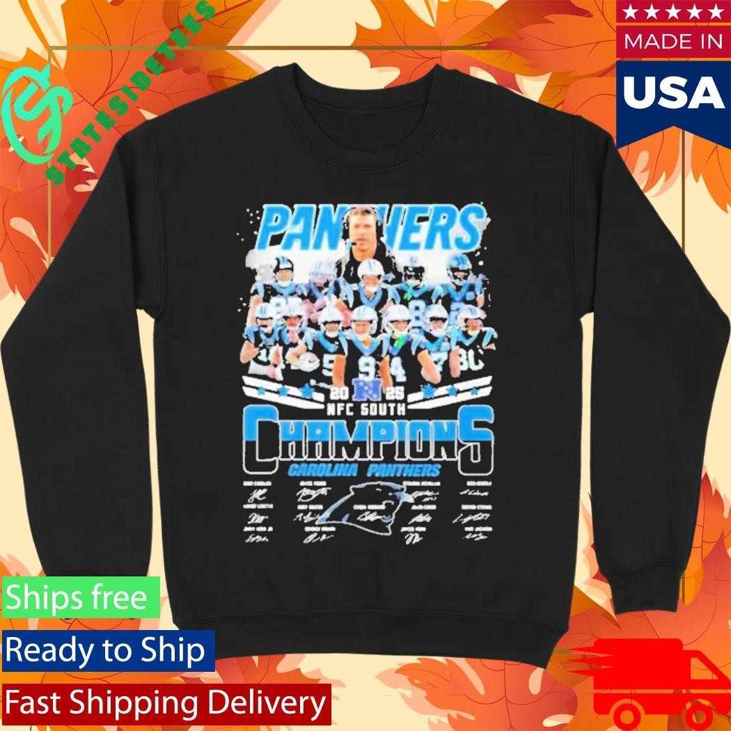 Carolina Panthers 2025 NFC South Champions Signature Shirt