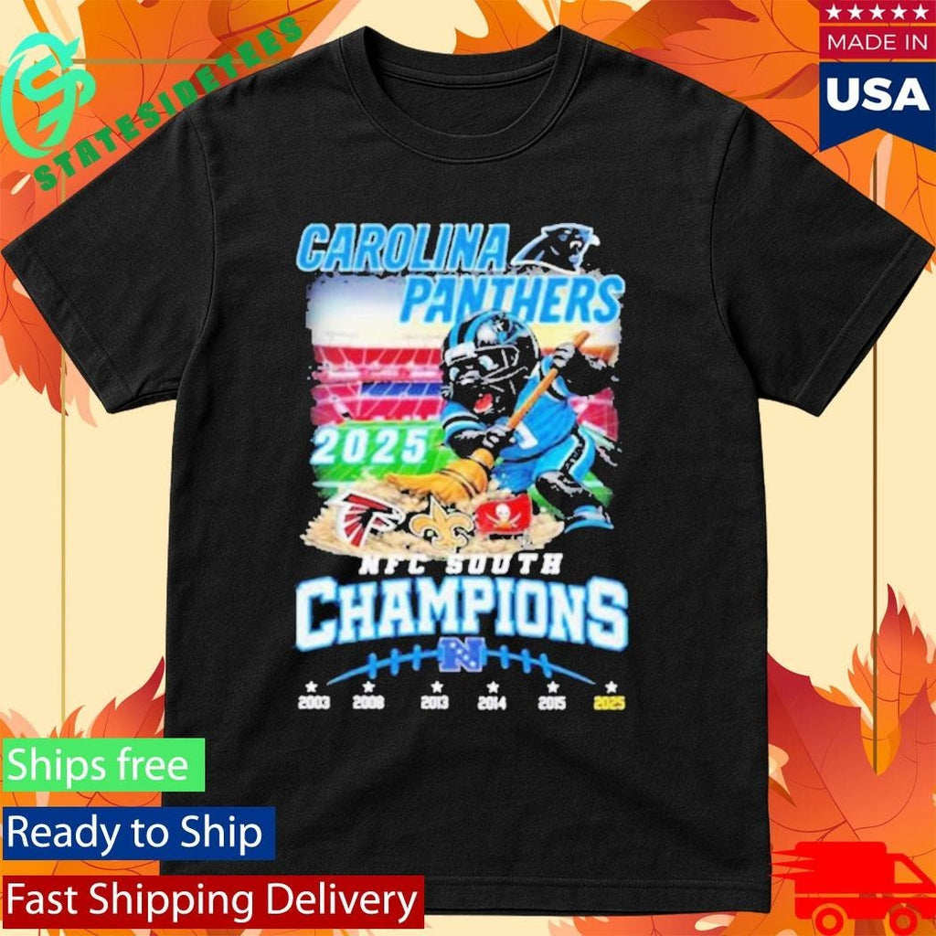 Carolina Panthers NFC South Division Champions 2025 Mascot Shirt