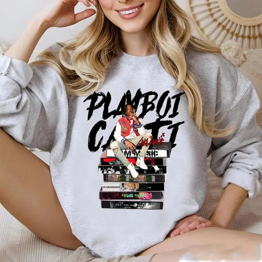Cartii Sweater, Play Boy T Shirt, Rapper Playboi Carrti Tshirt, Music Album T Shirts, Hip Hop Tee, Unisex Sweater Pullover Tee