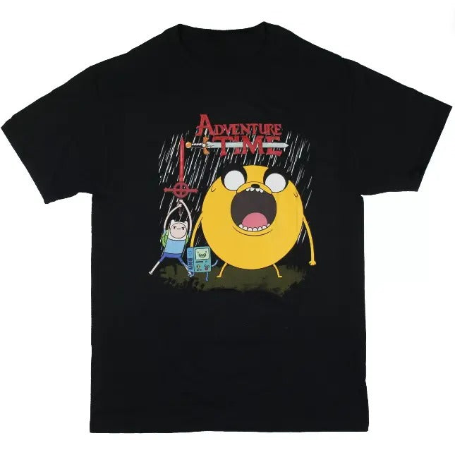 Cartoon Network Adventure Time Men's Trio Jake Finn BMO T-Shirt Adult, ADVENTURE TIME Cartoon Graphic Tee, Unisex T-Shirt, Gift For Men Women