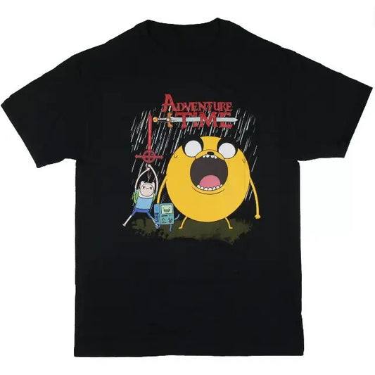 Cartoon Network Adventure Time Men's Trio Jake Finn BMO T-Shirt Adult, ADVENTURE TIME Cartoon Graphic Tee, Unisex T-Shirt, Gift For Men Women