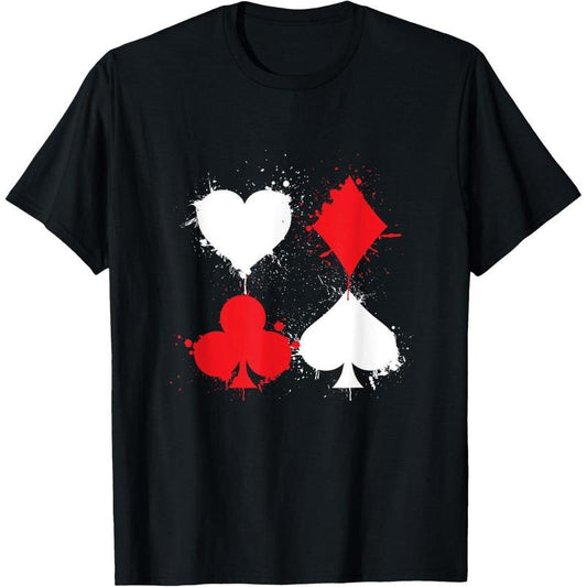 Casino Card Game Poker Game All In Cards Spades T-Shirt made in usa