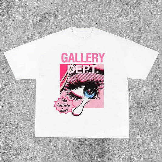 Casual Gallery Dept D.e.a.d Batteries Printed  T-Shirt