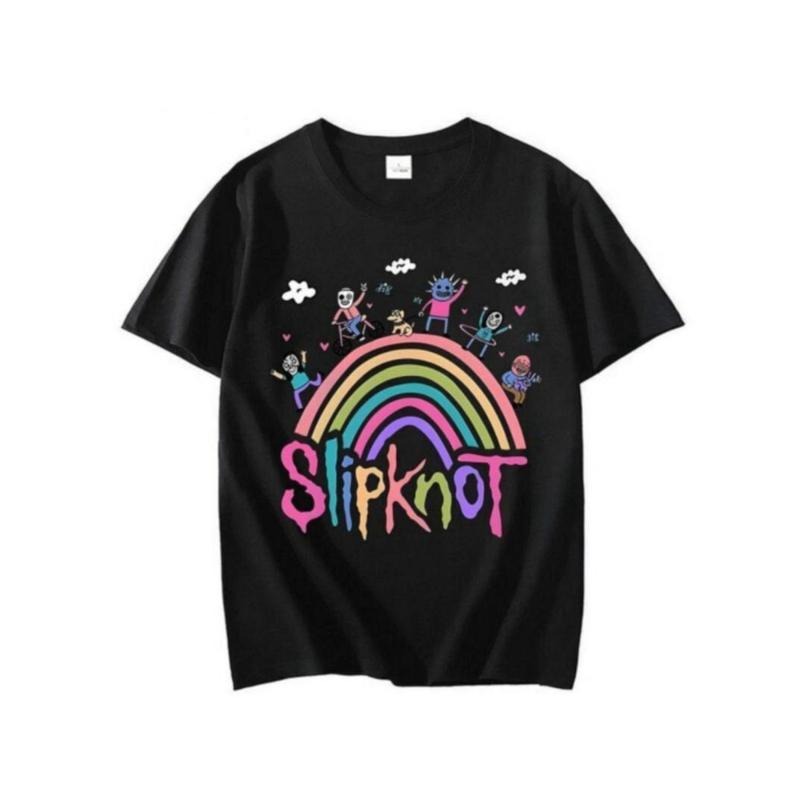 Casual Lightsaber brand-shirt New Summer Slipknot Print Men Women Casual Versatile Trend Short Sleeve Lightsaber brand UK...