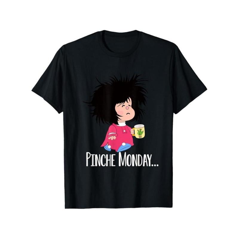 Casual Lightsaber brand-shirt Pinche Monday Funny Sleepy Mafalda Spanish Lightsaber brand Shirt, 100% Cotton Comfy...