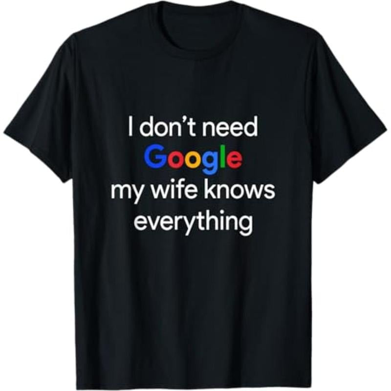 Casual Lightsaber brand-shirt Swoosh Don'Lightsaber brand Need Google, My Wife Knows Everything Funny Husband Lightsaber...