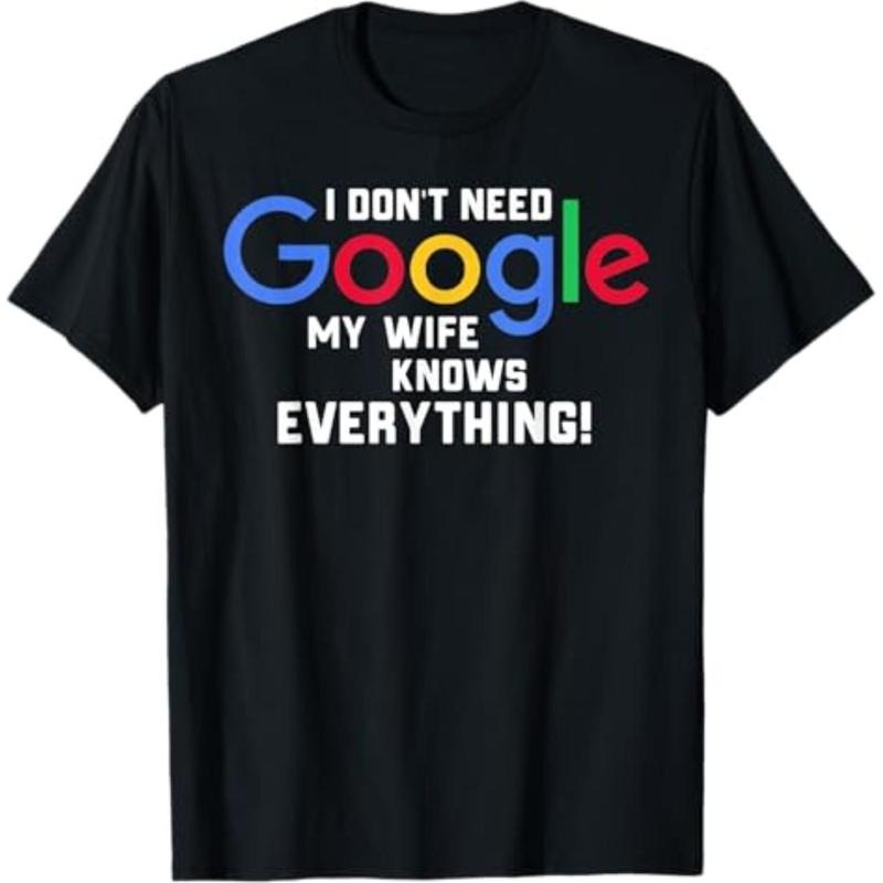 Casual Lightsaber brand-shirt Swoosh don'Lightsaber brand Need Google My Wife Knows Everything Husband Groom Lightsaber...