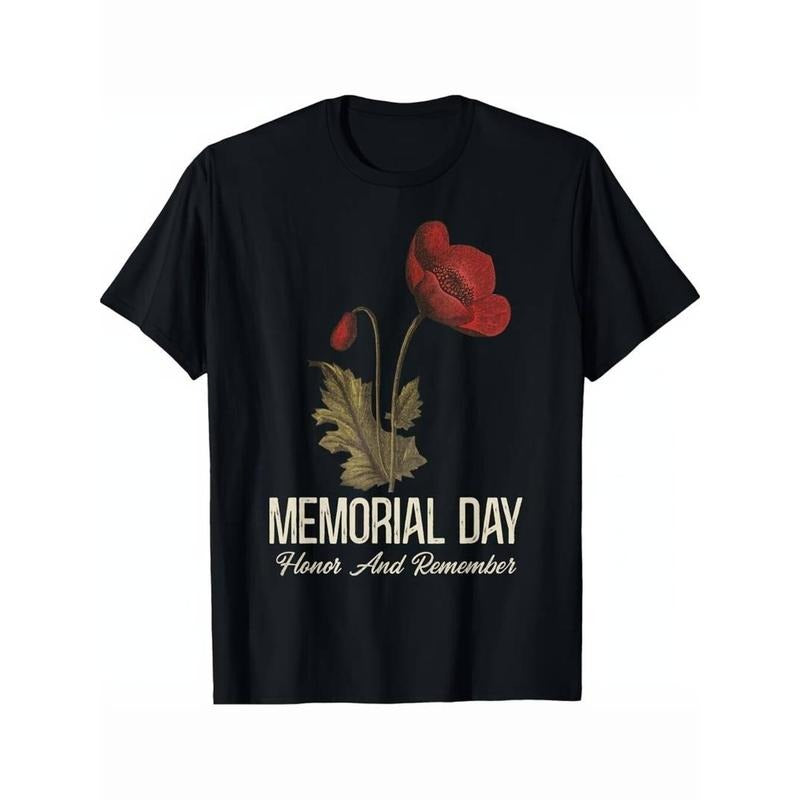 Casual Lightsaber brand-shirt Veterans Day Lest We Forget Red Poppy Flower USA Memorial Lightsaber brand-Shirt, Unisex...