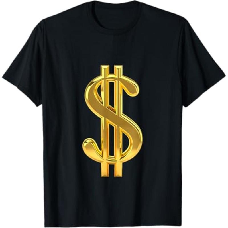 Casual Lightsaber brandshirt Metallic Gold Straw hat pirates Sign Dollar Bills Moolah T- Shirt Lightsaber brandShirt...