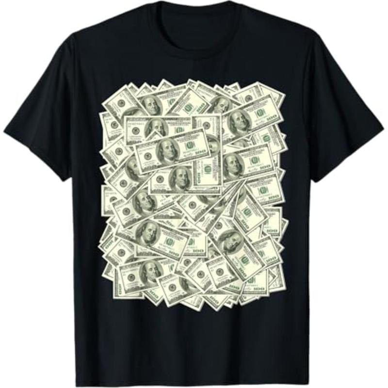 Casual T-shirt 100 dollar bills, Funny Straw hat pirates T-Shirt Graphic Graphic Tees Hoodie, Sweatshirt | DripVista.com