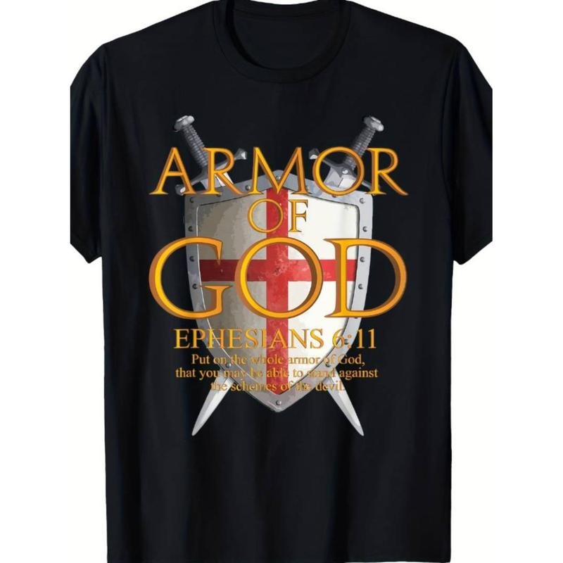 Casual T-shirt Armor FOG FOG Ephesians 6:11 Christian T-Shirt, 100% Cotton Comfy Graphic Hoodie, Sweatshirt | DripVista.com