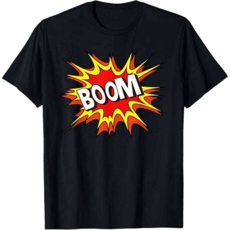 Casual T-shirt BOOM! Iconic Bat brand Tee Fun Shirt T-Shirt Graphic GA Hoodie, Sweatshirt | DripVista.com
