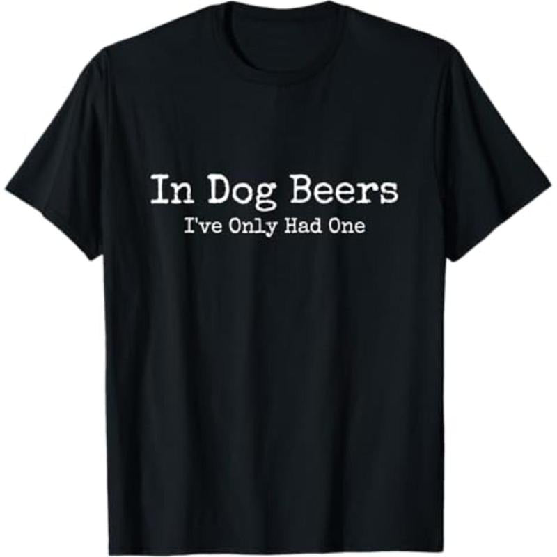 Casual T-shirt Beer Fans - Red plumber brand Dog Beers Swoosh'Superhero team Only Had Straw hat pirates - Funny Drinking...