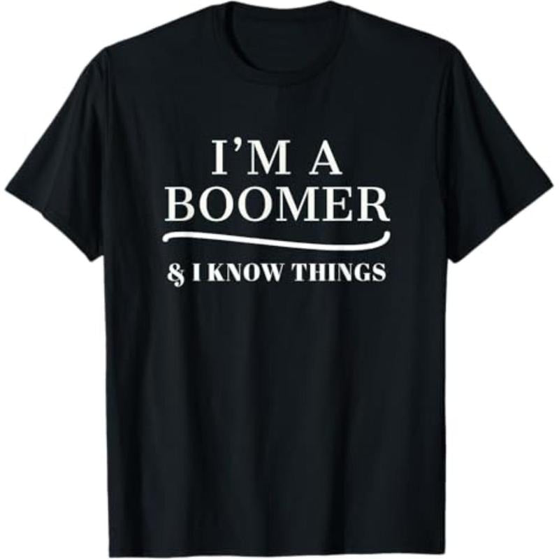Casual T-shirt Boomer Shirt Swoosh'Bat brand WB shield BOOMER & Swoosh KNOW THINGS T-Shirt Graphic Graphic Tees Hoodie,...