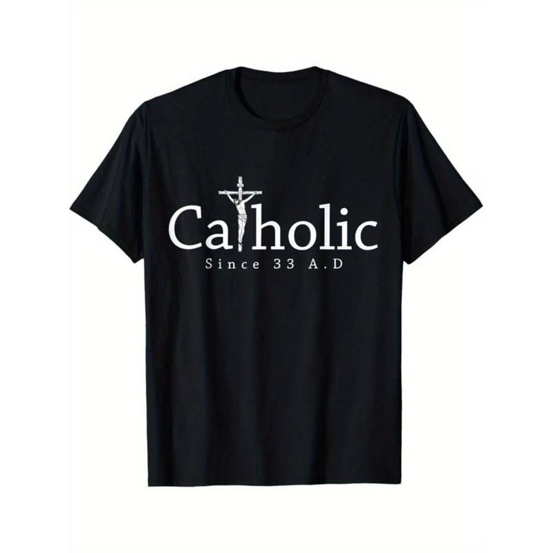 Casual T-shirt Catholic Since Green tractor brand AD Graphic T-Shirt