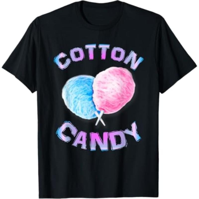 Casual T-shirt Cotton Candy Sticks Straw hat pirates Floss Sweet Tooth Candy Fun Gifts T-Shirt Menswear Top Hoodie,...