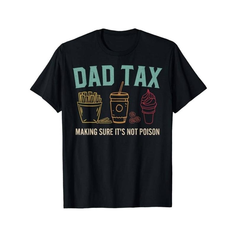 Casual T-shirt Dad Tax" Graphic Cotton Tee - FOG, Breathable & Moisture-Wicking Men'WB shield T-Shirt | Comfort Fit Crew...