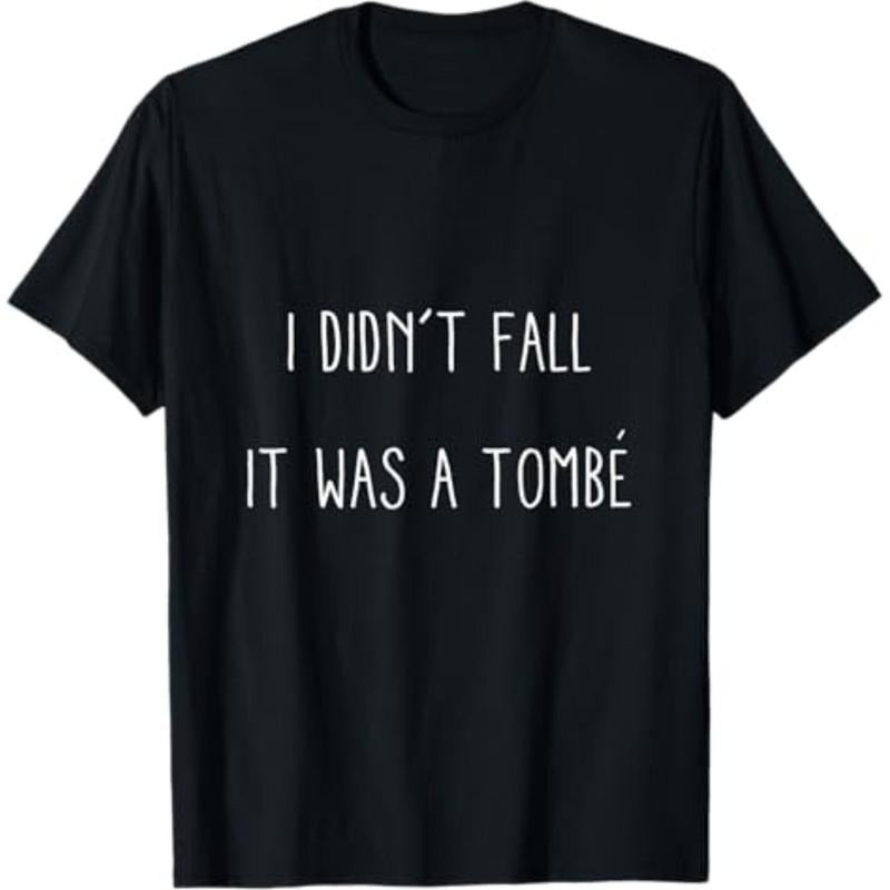 Casual T-shirt Funny Spiky hair fighters Shirt Swoosh Didnt Fall Spiky hair fighters Saying Gift Tee T-Shirt Graphic GA...