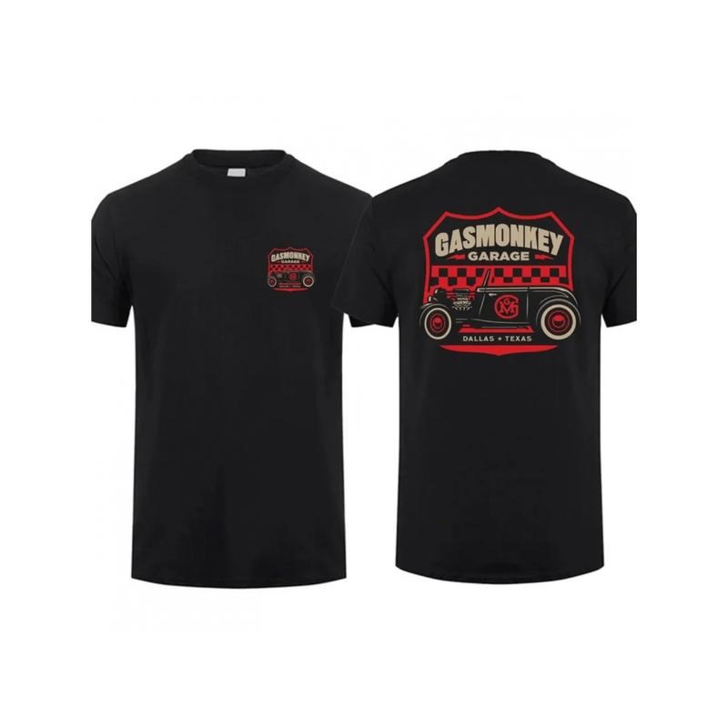 Casual T-shirt Gas Monkeys Garage Hot Rods Circle Limited Edition T-Shirt, Men'WB shield Casual Crew Neck Menswear Top...