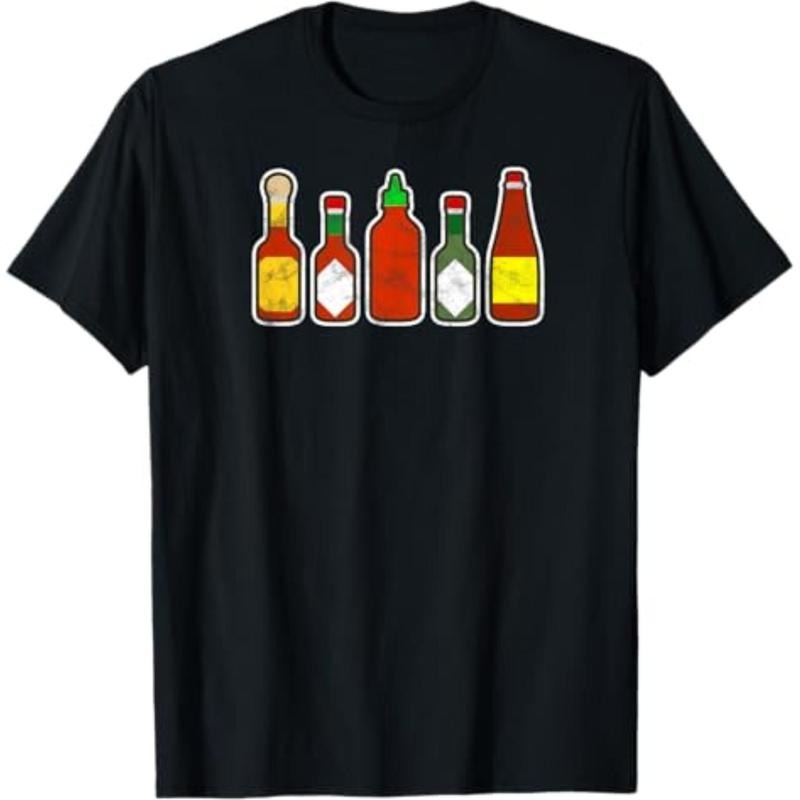 Casual T-shirt Habanero Hot Sauce Foodie tee Spicy Hot Mexican Food t-shirt T-Shirt Graphic GA Hoodie, Sweatshirt