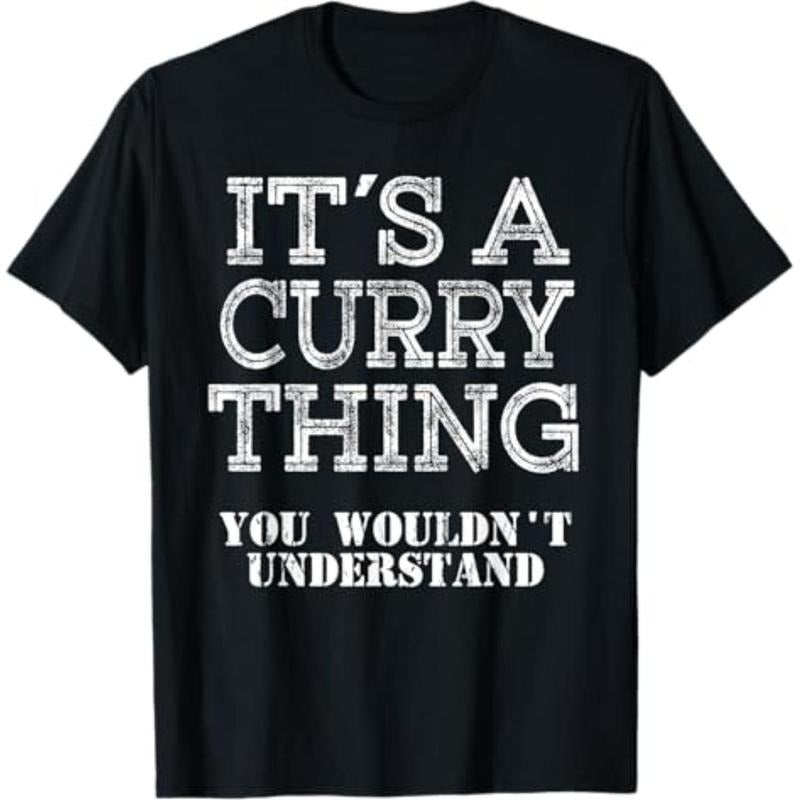 Casual T-shirt Its WB shield CURRY Thing You Wouldnt Understand Matching Family T-Shirt Comfy Menswear Graphic Graphic...