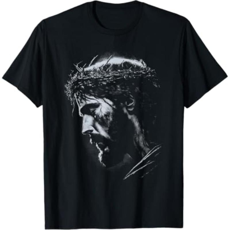 Casual T-shirt Jesus Vintage 90s Graphic T-Shirt, Small, Black Tees GA