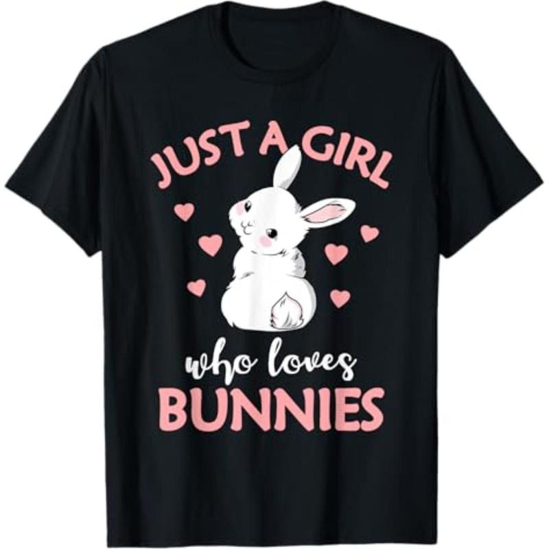 Casual T-shirt Just WB shield Girl Who Loves Bunnies Rabbit Bunny T-Shirt Graphic Menswear Hoodie, Sweatshirt | DripVista.com