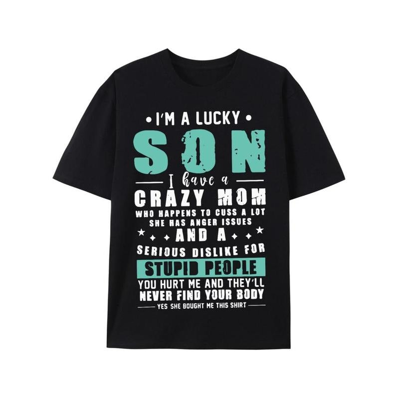 Casual T-shirt Lucky PlayStation brand Graphic T-Shirt, 100% Cotton Crew Neck Tee, Casual Knit Fabric Streetwear GA...