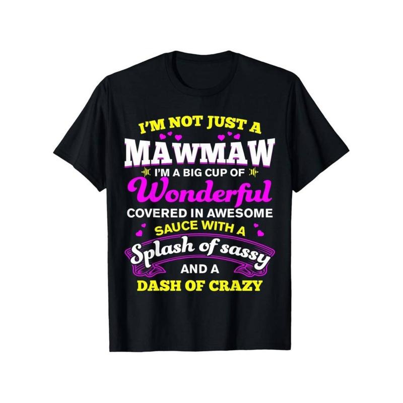 Casual T-shirt MawMaw'WB shield Big Cup FOG Fun: Cotton T-Shirt - FOG, Breathable & Durable | Perfect Gift for Friends &...