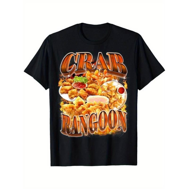 Casual T-shirt Men'WB shield "Crab Rangoon" Graphic T-Shirt