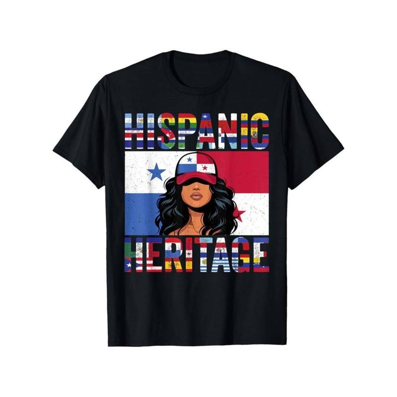 Casual T-shirt Men'WB shield Casual Panama Hispanic Heritage T-Shirt