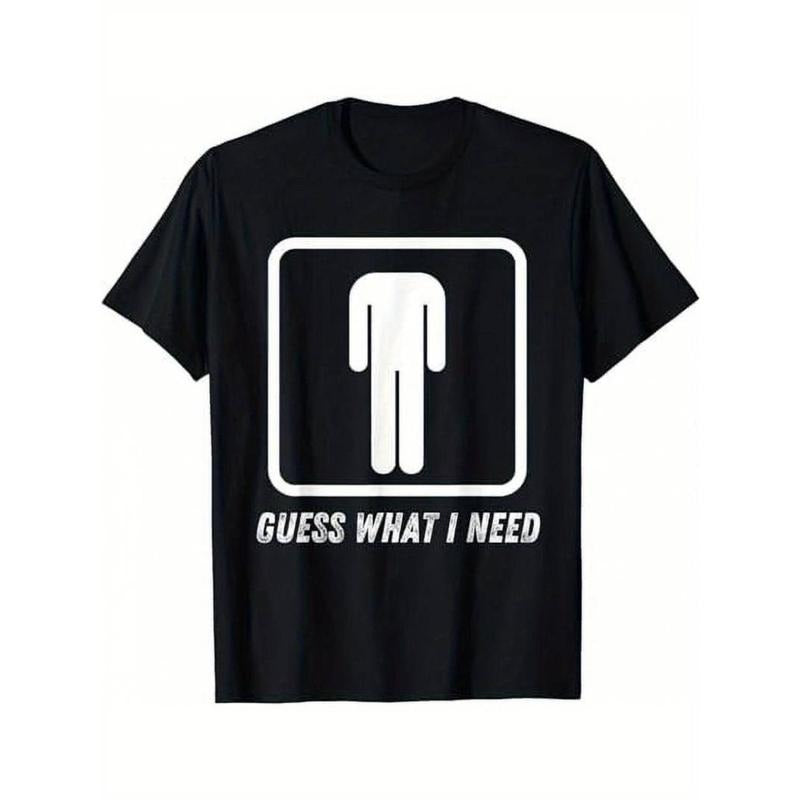 Casual T-shirt Men'WB shield Retro "Guess What Swoosh Need" Graphic Cotton Crew Neck T-Shirt