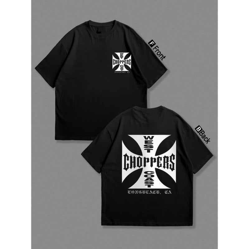 Casual T-shirt Men'WB shield Retro Choppers Graphic T-Shirt - 100% Cotton Menswear Top Hoodie, Sweatshirt | DripVista.com