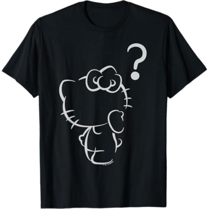 Casual T-shirt Mouthless cat Mouthless cat Question Mark Tee Shirt T-Shirt Menswear Top Hoodie, Sweatshirt | DripVista.com
