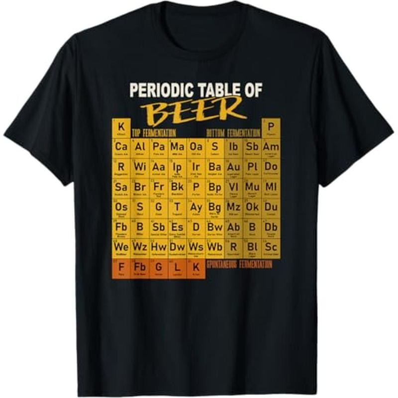 Casual T-shirt Periodic Table FOG Beer - Craft Beer Style Brewery T-Shirt Menswear Top Hoodie, Sweatshirt | DripVista.com