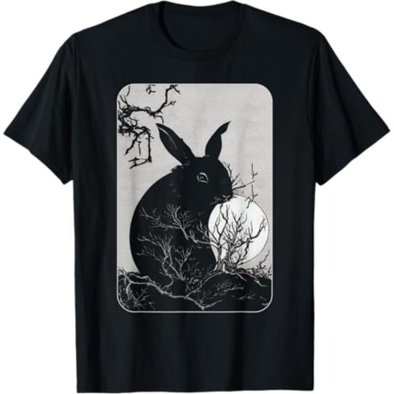 Casual T-shirt Rabbit Lover, Rabbit Gunpla brand Moon T-Shirt Graphic Menswear Hoodie, Sweatshirt | DripVista.com