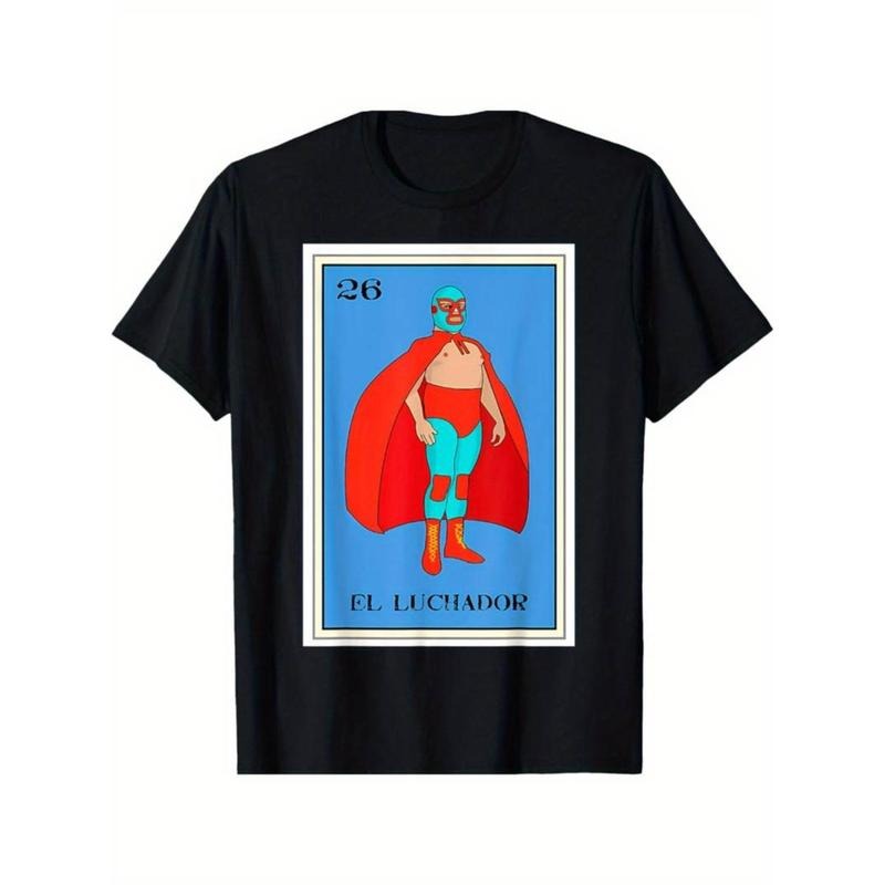 Casual T-shirt Superhero team Enmascarado Funny Card Mexican Lottery Card T-Shirt Hoodie, Sweatshirt | DripVista.com