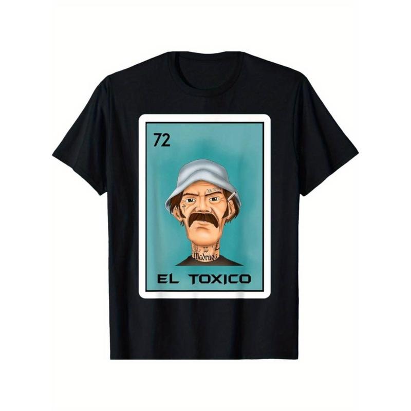 Casual T-shirt Superhero team Toxico Card Mexican Lottery Card T-Shirt Comfy Menswear Hoodie, Sweatshirt | DripVista.com