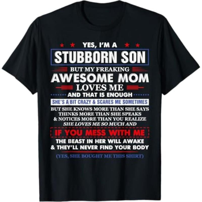 Casual T-shirt Swoosh'Bat brand WB shield Stubborn PlayStation brand But My Awesome Mom Hilarious Funny PlayStation brand...