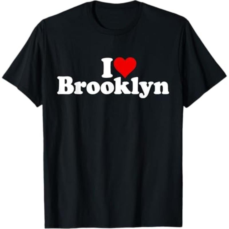 Casual T-shirt Swoosh LOVE HEART BROOKLYN T-Shirt Menswear Top Hoodie, Sweatshirt | DripVista.com