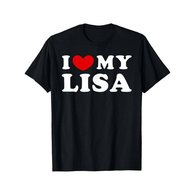 Casual T-shirt Swoosh Love My Lisa, Swoosh Heart My Lisa T-Shirt Selected Pure Cotton Interesting Design DIY Short Sleeve...