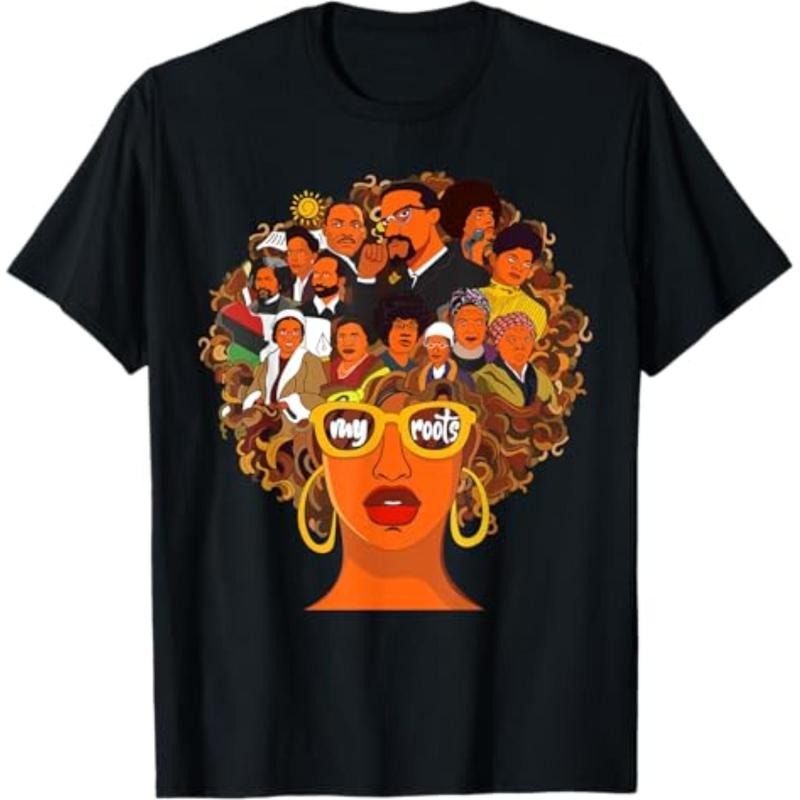 Casual T-shirt Swoosh Love My Roots Back Powerful Black History Month DNA Pride T-Shirt Graphic Graphic Tees Hoodie,...