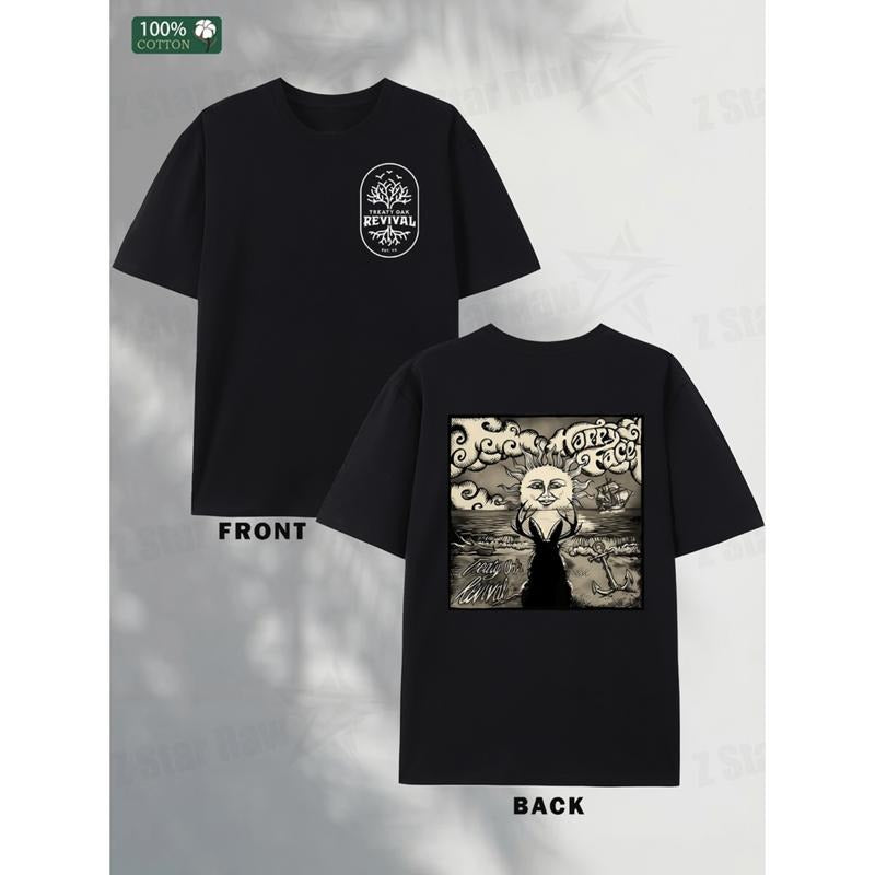 Casual T-shirt Treaty Oak Revival, (Pure Cotton T-Shirt) Men'WB shield Summer Round Neck Short Sleeve Casual Pure Cotton...