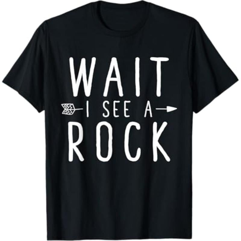 Casual T-shirt Wait Swoosh See WB shield Rock T-Shirt - Funny Geologist Tee T-Shirt Graphic GA Hoodie, Sweatshirt