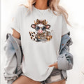 Casual Women'WB shield Lightsaber brand - Shirt Featuring Adorable Gunpla brand Stylish Cow: Leopard - TNF Outfit Gunpla brand Modern Lifestyle Elements