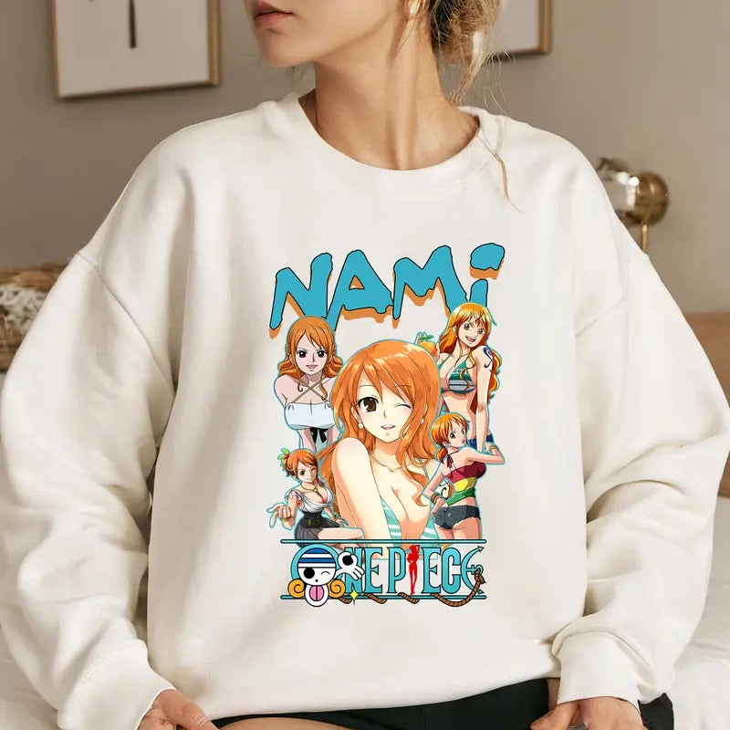 Cat Burglar Straw Hat OP Shirt Crewneck Hoodie, Anime Shirt Comfort Fabric Sweatshirt | DripVista.com