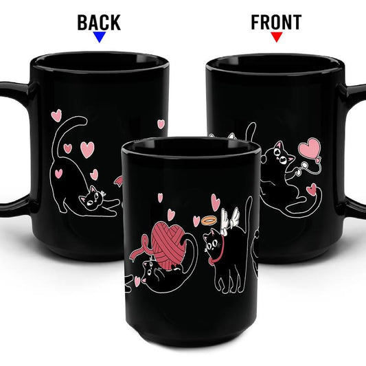 Cat Lover Mug, Cute Tuxedo Cat Coffee Cup, Unique Animal Gift, Pet Owner Mug, Valentine's Day Mug, Cat Lady Gift, Cat Dad Mug, Cat Lover Gift