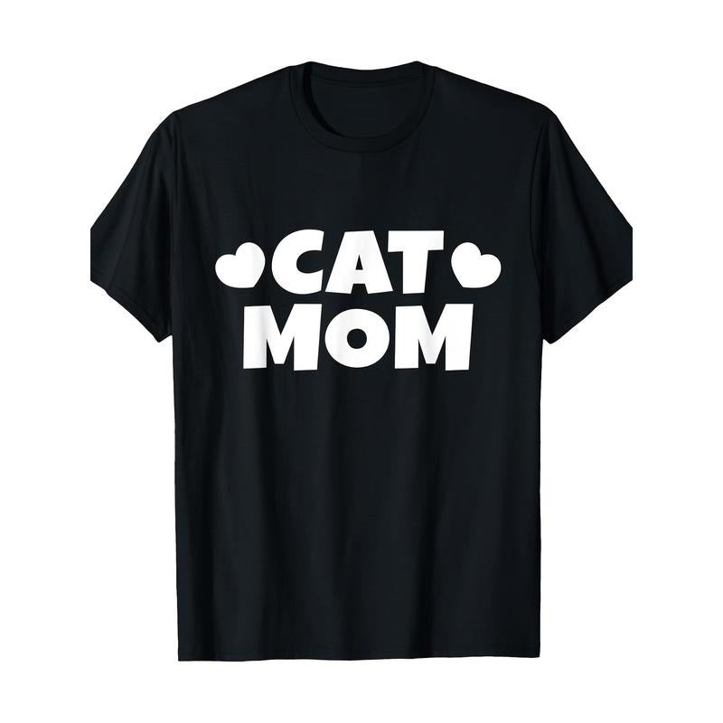 Cat Mom Graphic Tee for Women - 100% Cotton, Short Sleeve, Crew Neck - Perfect Gift for Pet Lovers Made in USAstyle{n002}2