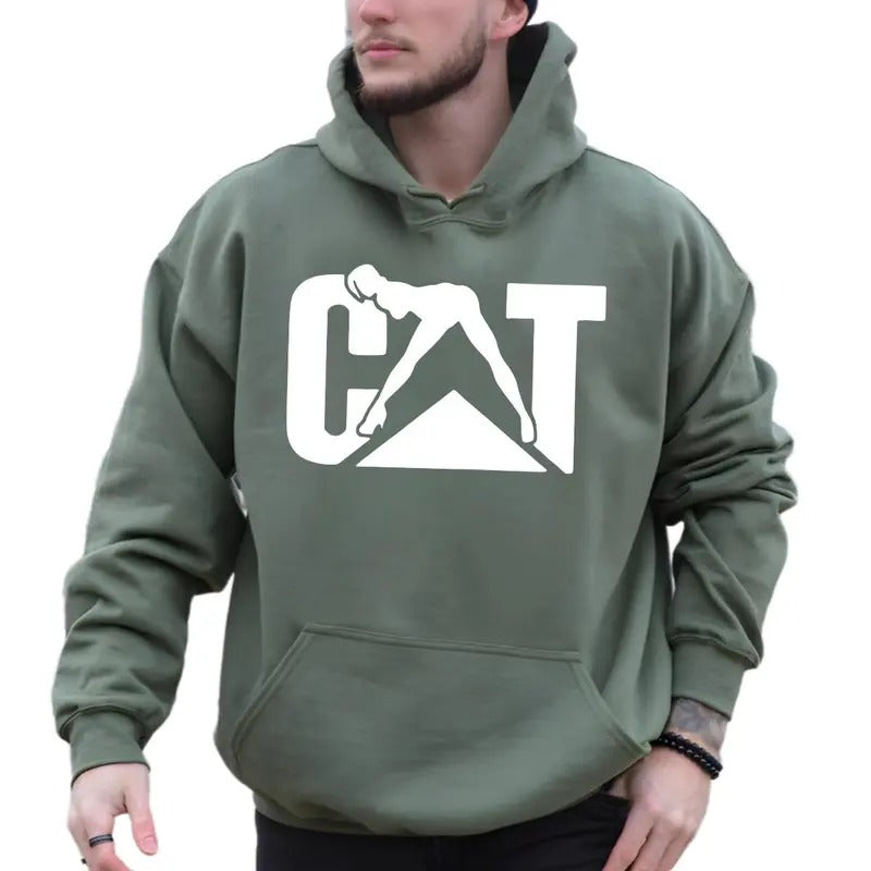 Cat With Woman Hoodie Sweatshirt T-shirt, Unisex Classic Fabric | DripVista.com