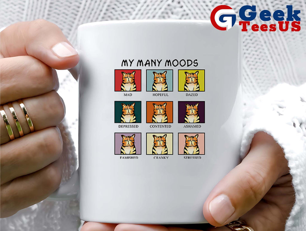Cat my many moods funny shirt